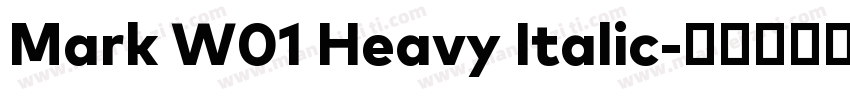 Mark W01 Heavy Italic字体转换